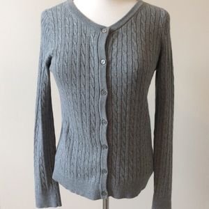 Eddie Bauer Cable Knit Cardigan SZ Medium